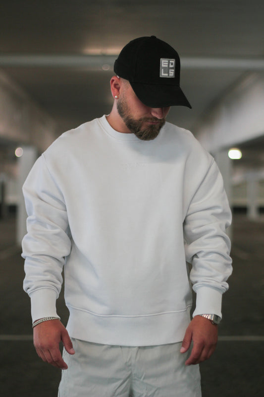 Endless Blank Sweatshirt white (Oversize) - Organic Oversize Sweatshirt (Stick)