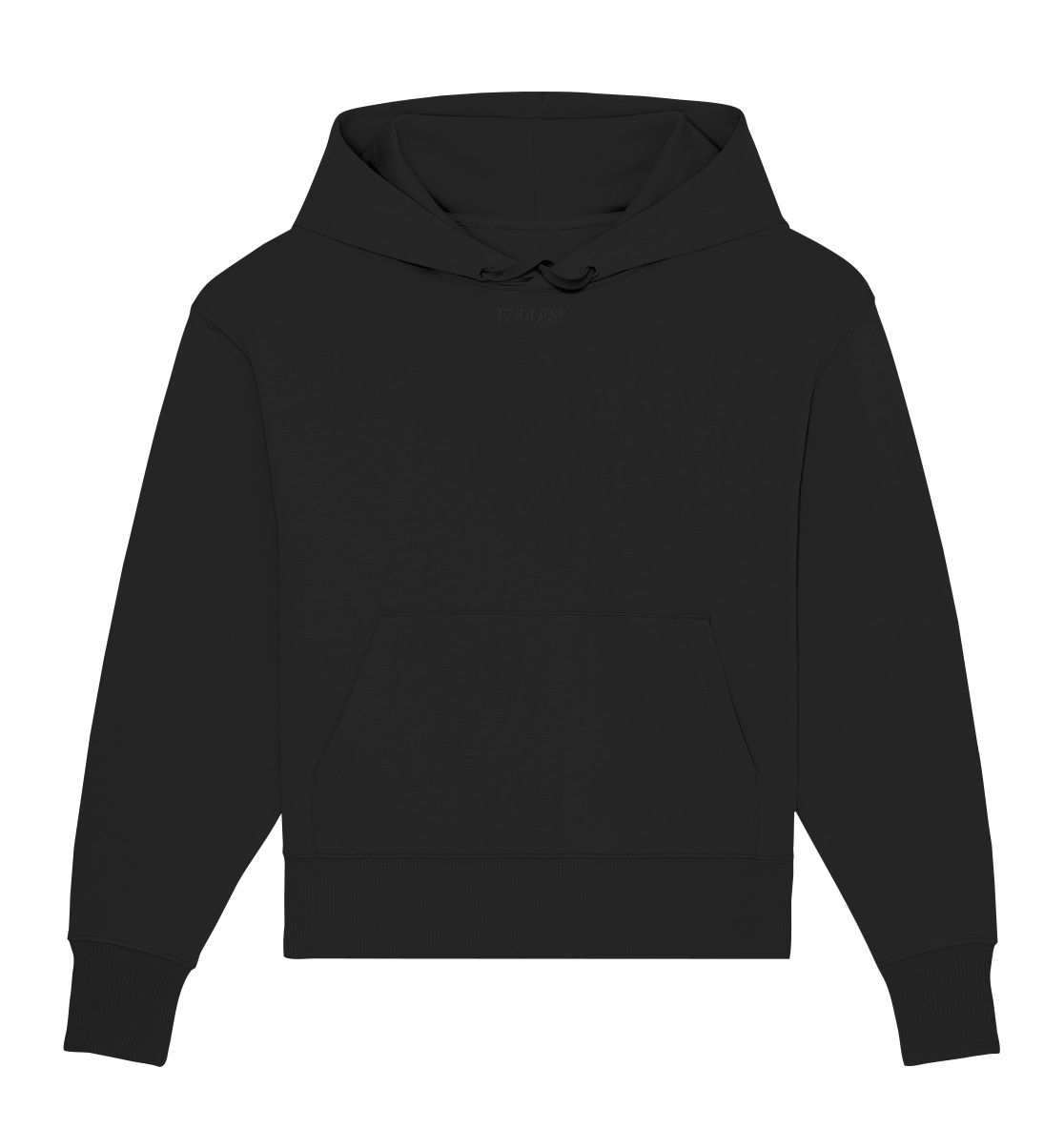 Endless Blank Hoodie black (Oversize) - Organic Oversize Hoodie (Stick)