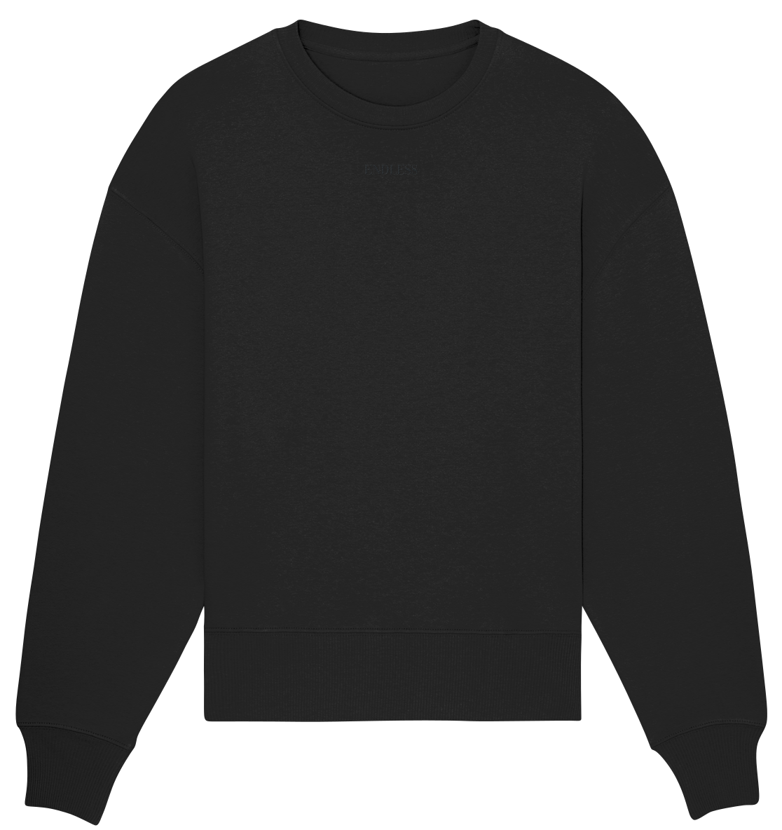 Endless Blank Sweatshirt black (Oversize) - Organic Oversize Sweatshirt (Stick)