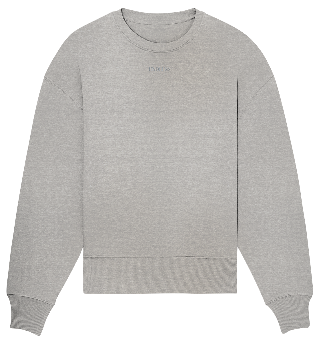 Endless Blank Sweatshirt grey (Oversize) - Organic Oversize Sweatshirt (Stick)