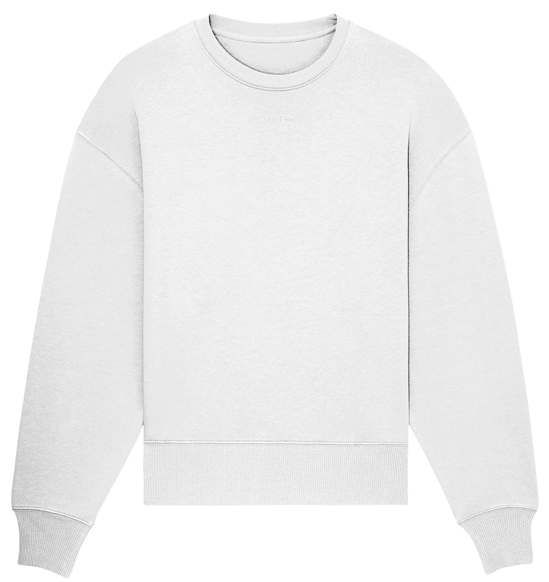 Endless Blank Sweatshirt white (Oversize) - Organic Oversize Sweatshirt (Stick)