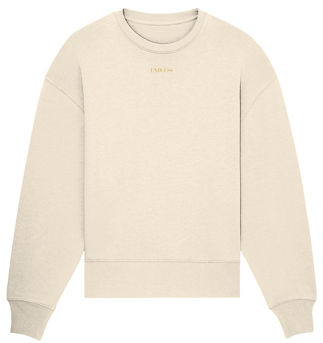 Endless Blank Sweatshirt beige (Oversize) - Organic Oversize Sweatshirt (Stick)