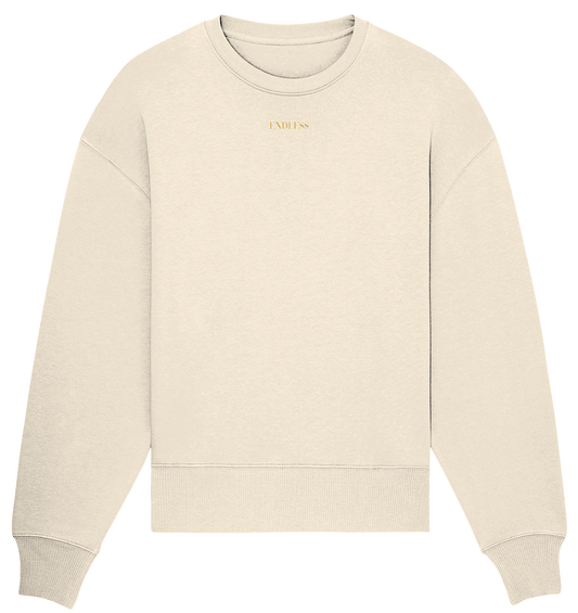 Endless Blank Sweatshirt beige (Oversize) - Organic Oversize Sweatshirt (Stick)