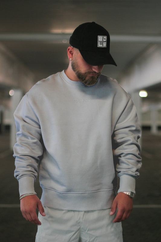 Endless Blank Sweatshirt grey (Oversize) - Organic Oversize Sweatshirt (Stick)
