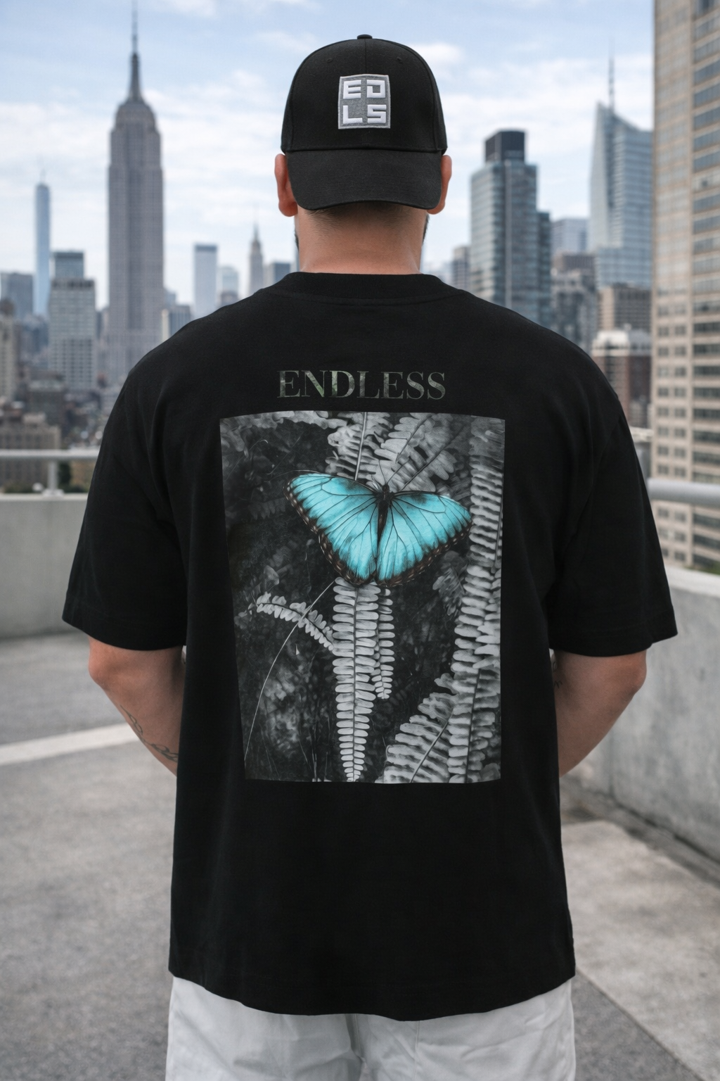 Endless Butterfly T-Shirt (Oversize) B/W